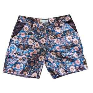 Sundance Kalini Shorts Linen Blend Floral Boho Size PXXS